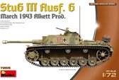 1:72 MiniArt 72105 StuG III Ausf. G - March 1943 Alkett Prod. Plastic Modelbouwpakket