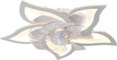 B.O.S. - Moderne Lotus Ventilator Lamp - Plafondlamp - Ventilatorlamp - Plafondventilator - Afstandsbediening - Slaapkamer - Woonkamer - 3 Kleuren - Dimbaar - Led Licht - App en Afstandbediening-3Wind Verstelbare Snelheid- Dimbare- Plafondlamp