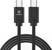 LUXWALLET SwiftCharge Elite - USB C naar USB C - Type C Kabel - Zwart