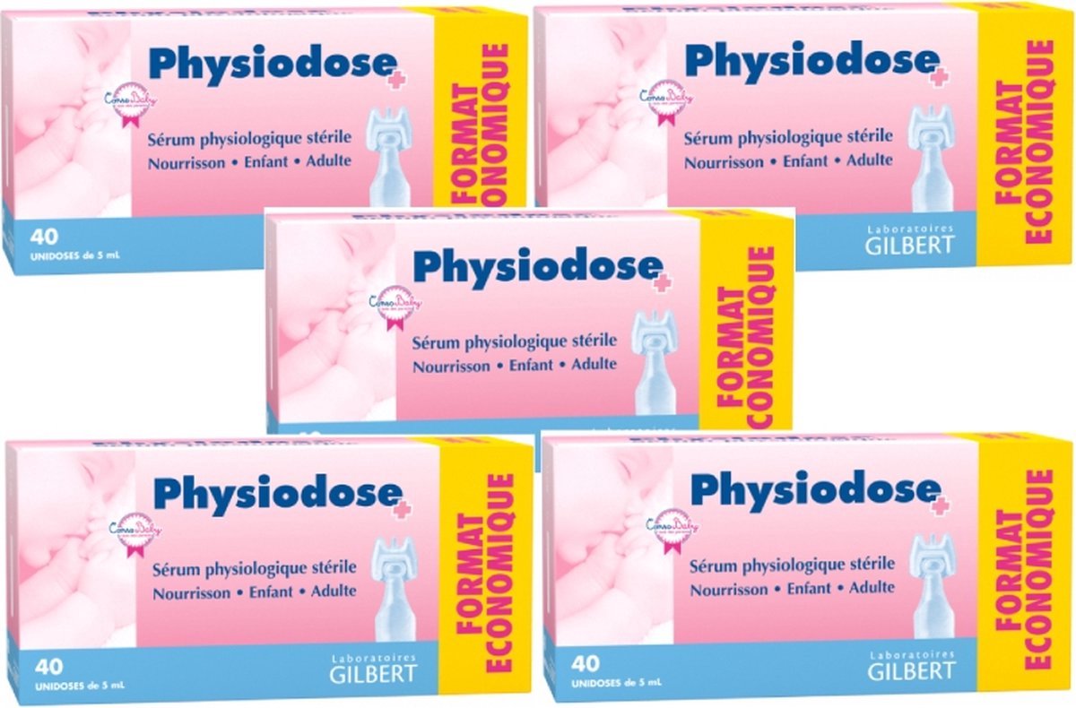 Goedkoopste Gilbert Physiodose Stérile – 5 x 40 Unidoses de 5ml – Hygiène Nasale et Oculaire