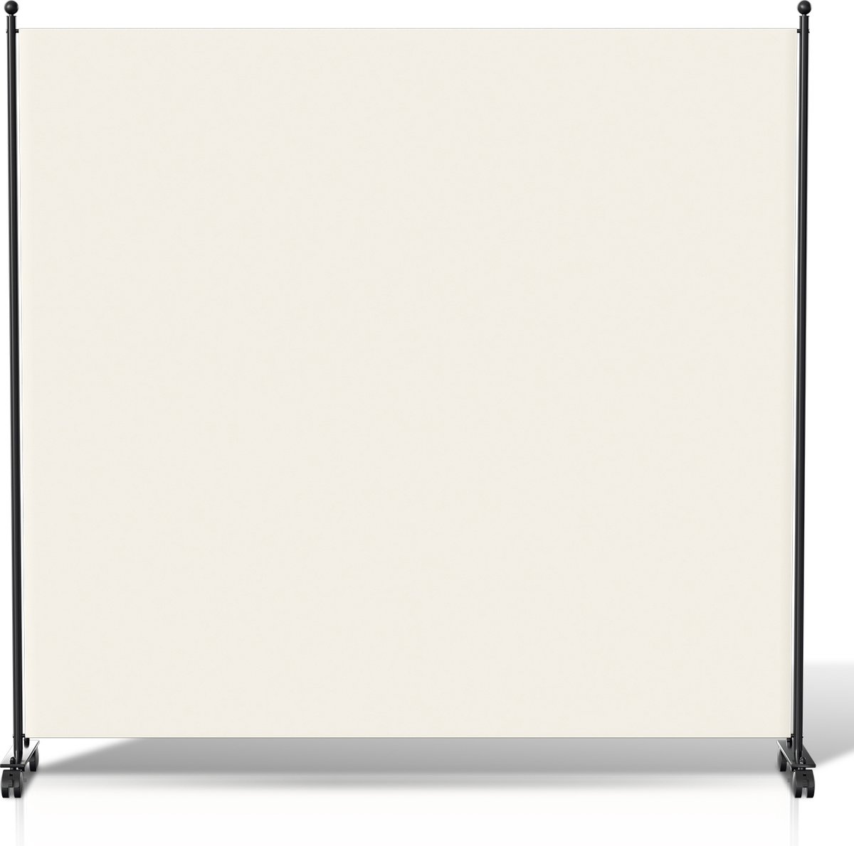 GIANTEX Paravent, ruimteverdeler, binnen op wieltjes, scheidingswand, inkijkbescherming, 4-delig, 225 x 173 cm, inklapbaar, Spaanse wand, vrijstaand, met brede poten, scheidingswand van stof