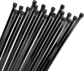 20.3 cm Zip -kabelbladen (1000 pack), 50 pond treksterkte - zware zwart, s s