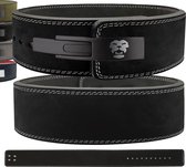 Gymroar Lifting Belt - Powerlift Riem - Lever Belt - Fast Clip Sluiting - Powerlifting - Crossfit - Bodybuilding - Deadlift - Squat - 10MM - OG Zwart - L