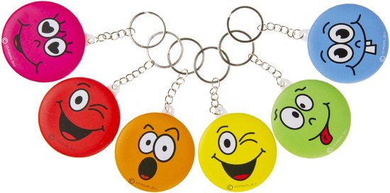 Smiley Porte-clés 12 PIÈCES - Cadeaux à distribuer - Jouets - Friandises - Cadeaux à distribuer pour les enfants