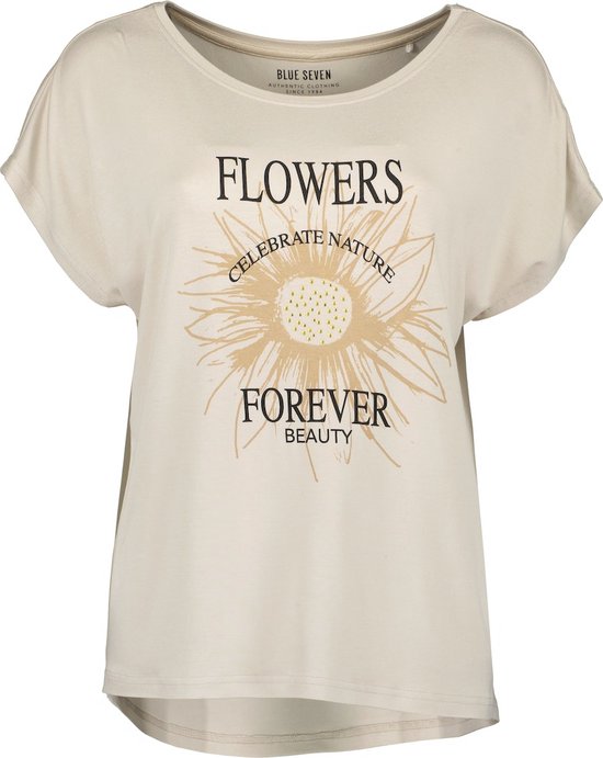Blue Seven dames shirt - shirt dames - 105766 - beige print - KM - maat 40