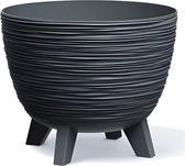 Prosperplast Furu Eco Wood-Naturo - Bloempot met pootjes / Plantenbak - UV-bestendig ⌀ 395mm - Antraciet