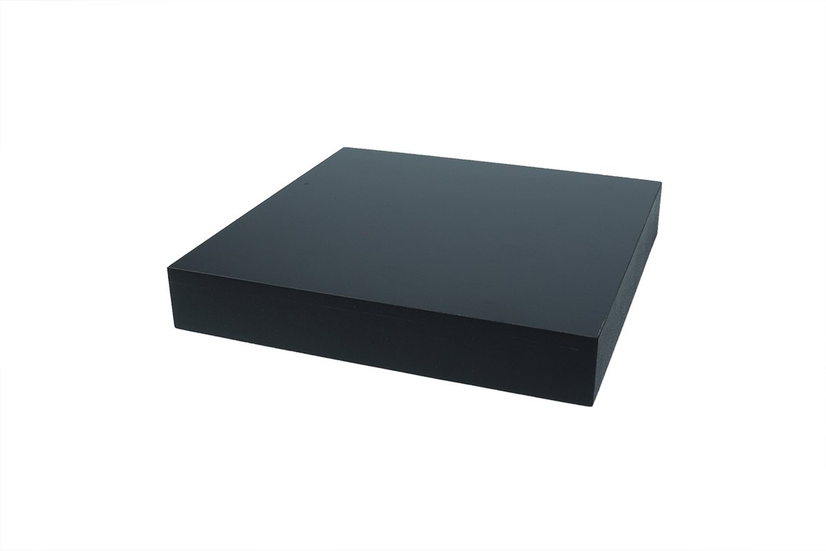 Zwevende Wandplank 24 x 24 cm Zwart | Per Stuk
