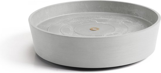 Ecopots RONDE INFERIEURE SUR ROUES Blanc Gris 40