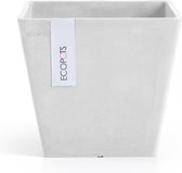 Ecopots Rotterdam 20 - Pure White - 20,3 x H17,8 cm - Vierkante witte bloempot / plantenbak