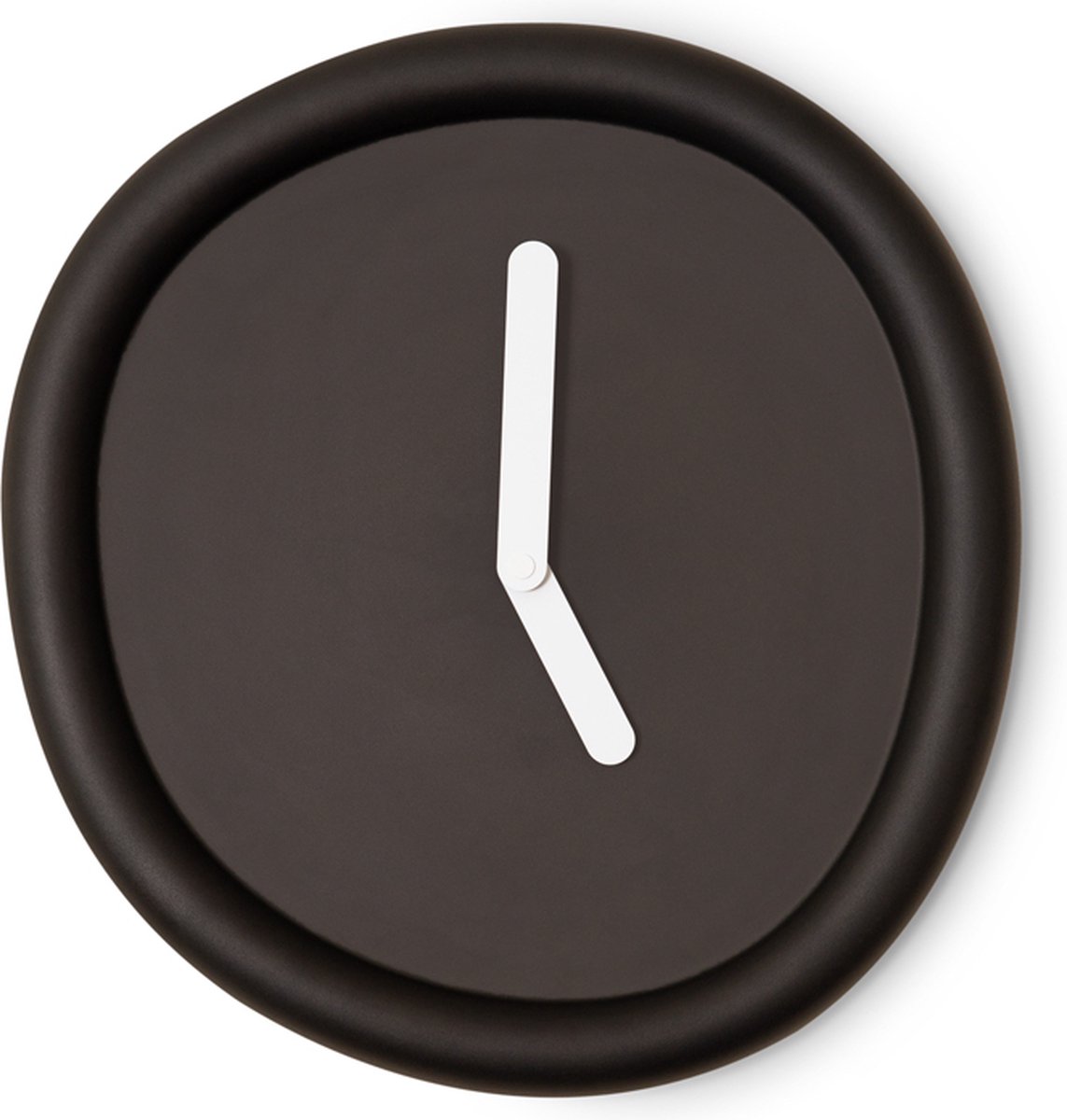Ronde Klok Zwart / Round Clock Black - Design klok Werkwaardig