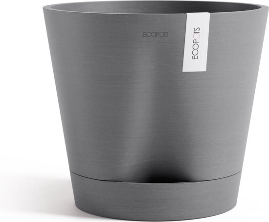 Florus Jive Terrace 80cm - Grote Staande Plantenbak voor Binnen & Buiten - 100% Gerecycled Plastic - L78 x W39 x H37.2 cm - Antraciet