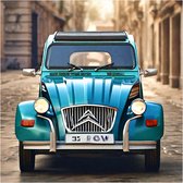 Citroën 2CV poster | auto posters | 50 x 50 cm | pop art streetart | WALWALLS.STORE