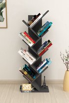 Houten Boekenplank - Decoratieve Boekenplank - Plank Organizer - Boekenplank - 121 cm - Antraciet