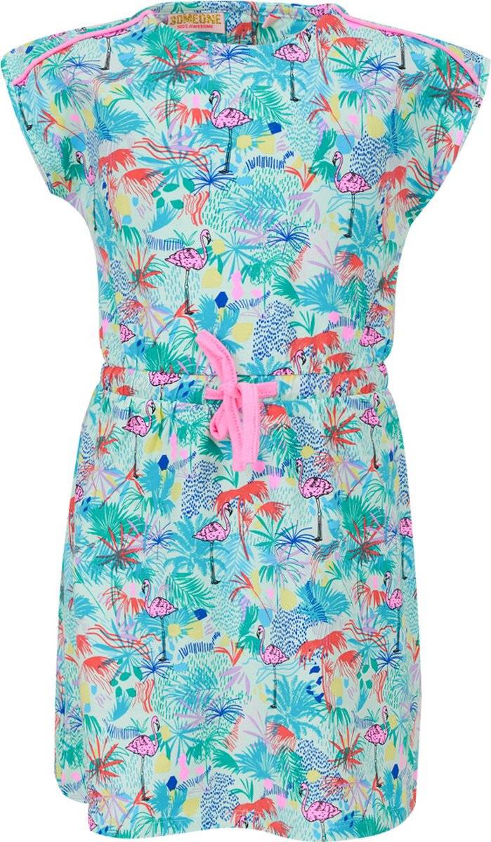 SOMEONE IMANI-SG-51-A Meisjes Jurk - LIGHT MINT - Maat 104