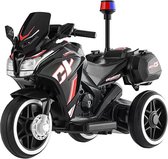 Elektrische kindermotor - Accuvoertuigen - Kindermotor - Politie motor - 6v - 18 maanden tot 6 jaar - Zwart