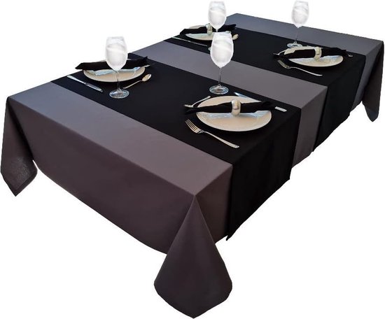 Hoogwaardig tafelkleed tafellinnen uit 100% katoen collectie concept, kleur en grootte naar keuze (tafelkleed - 100x100cm, smaragdgroen
