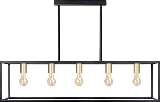 Aigostar 10O1R - Lampe suspendue 5 lumières - Culot E27 - pour Salon, Salle à manger Chambre - source lumineuse exclue