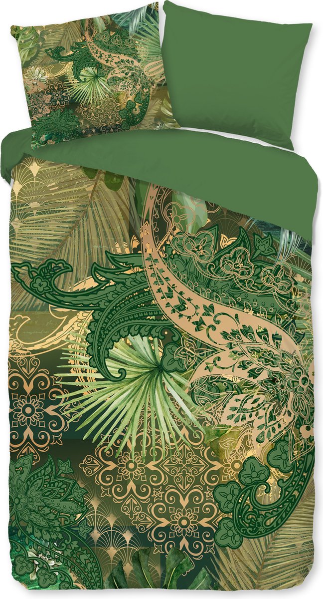 Pure dekbedovertrek oosterse/ arabische print - 1 persoons 140x200/220 cm - Groen - Microvezel Green