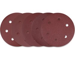 FERM - DSA1001 - Schuurpapier - set - Diameter - 225mm - Klittenband- bevestiging - 25st - Bestaande uit - G60 -G120 - G180 - G240 - G400 - elk 5 stuks - voor - Gipsplaat - schuurmachines - Zeer geschikt voor - DSM1010 - Telescopische - schuurmachine