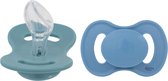 Lullaby Fopspeen Dental Silicone Size 2 Ocean Teal & Dove Blue 2-Pack