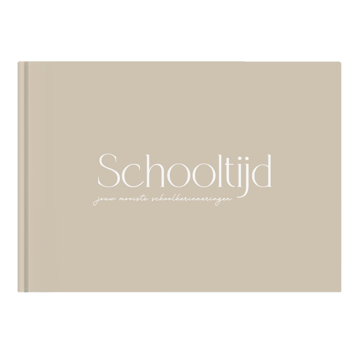 Writemoments - Schoolfotoboek 'Schooltijd' - neutraal - schoolfoto's - schoolfoto album - schoolfoto invulboek - Hardcover