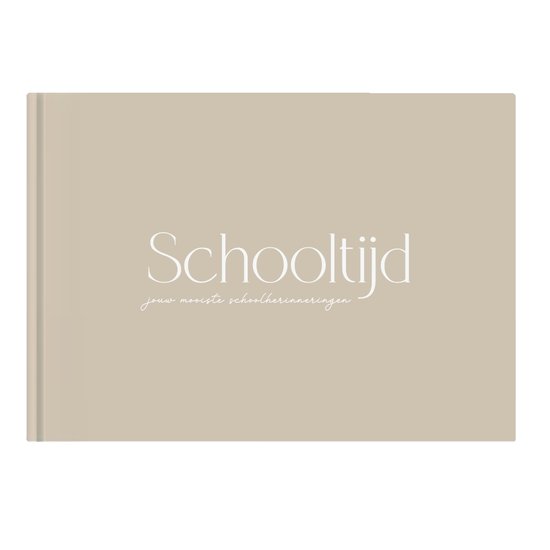 Schoolfotoboek 'Schooltijd' | schoolfoto's | schoolfoto album | schoolfoto invulboek | hardcover | neutraal | Writemoments -