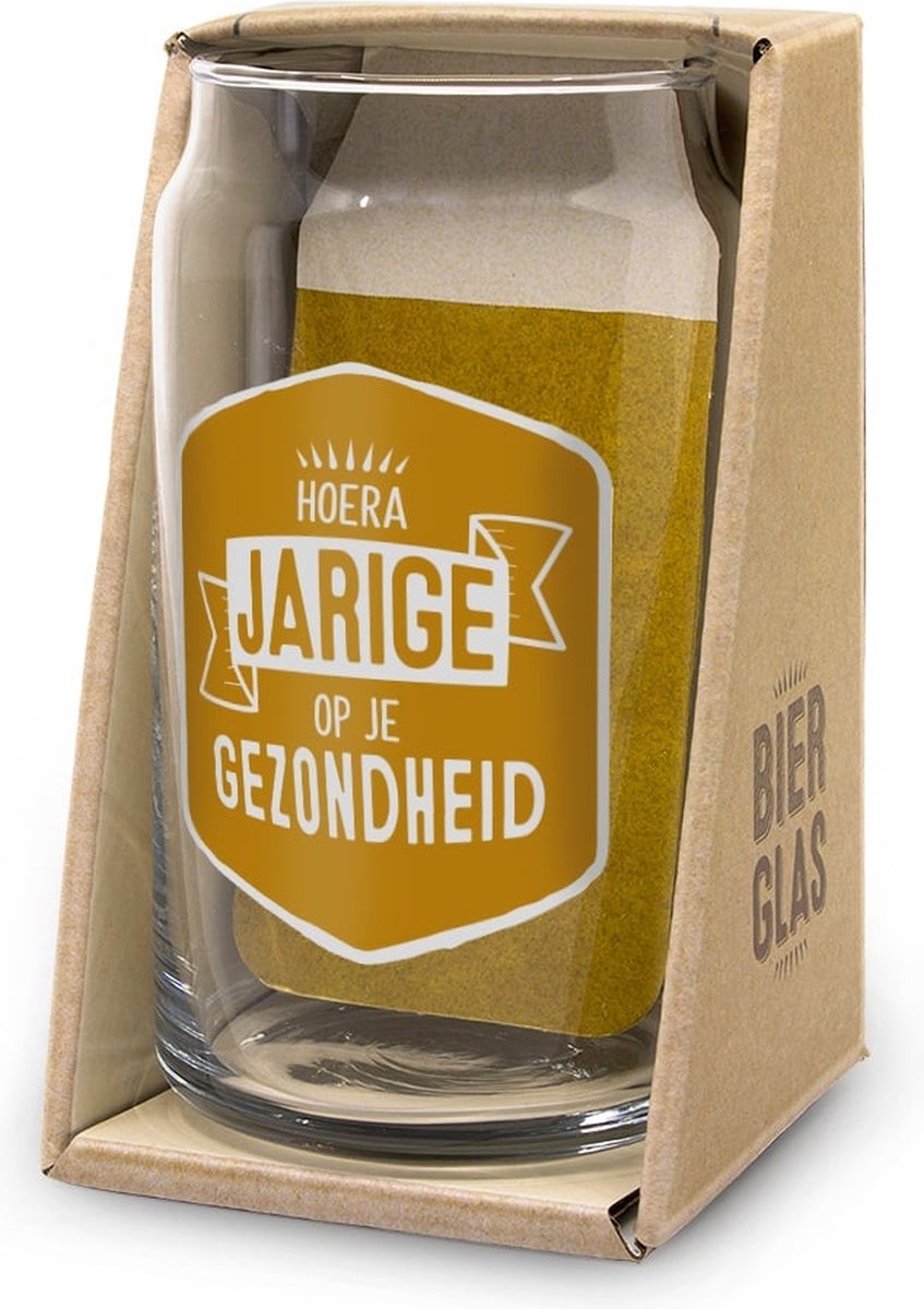 Bierglas - Jarige - In cadeauverpakking