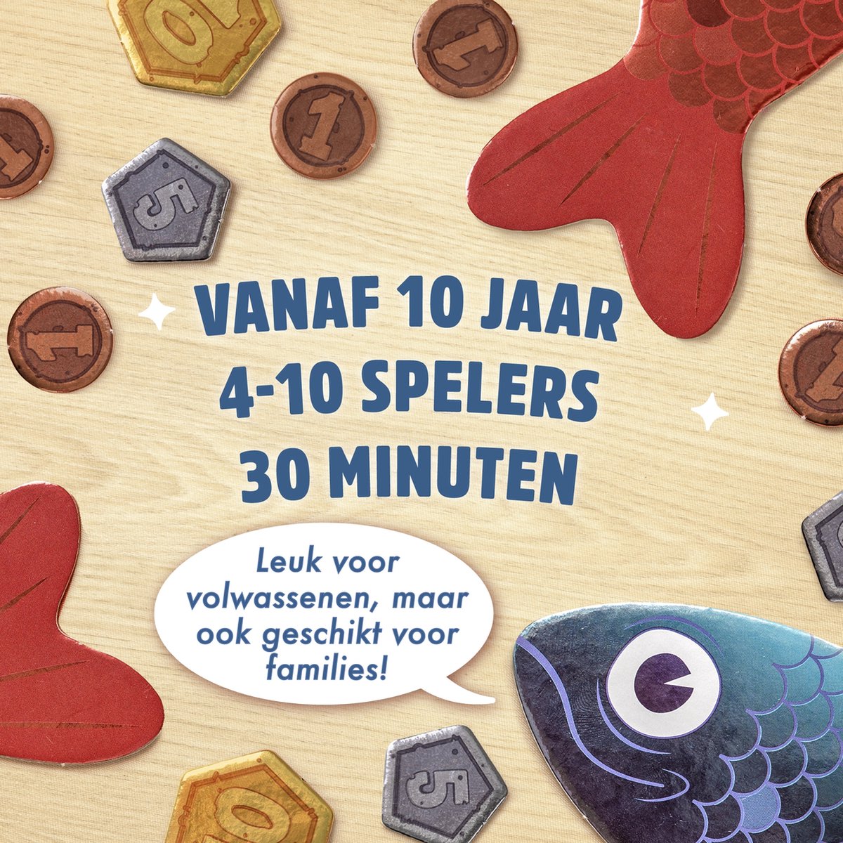 999 Games - Sounds Fishy - Partyspel - Kun jij je pokerface bewaren? - Gezelschapsspel - Nederlandstalig - Klein cadeautje — afbeelding 5
