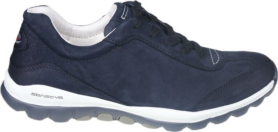 Gabor rollingsoft sensitive 86.965.46 - dames rollende wandelsneaker - blauw - maat 40.5 (EU) 7 (UK)