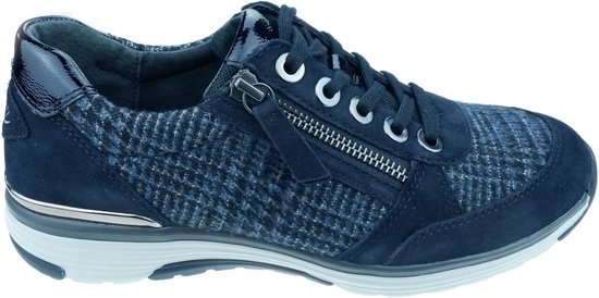 Gabor rollingsoft sensitive 76.973.66 - dames rollende wandelsneaker - blauw - maat 40.5 (EU) 7 (UK)