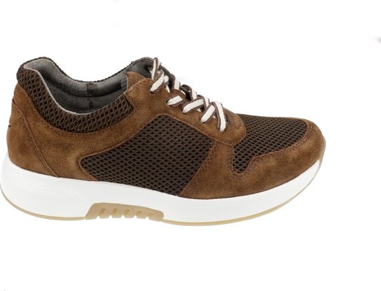 Gabor rollingsoft sensitive 76.946.42 - dames rollende wandelsneaker - bruin - maat 37 (EU) 4 (UK)