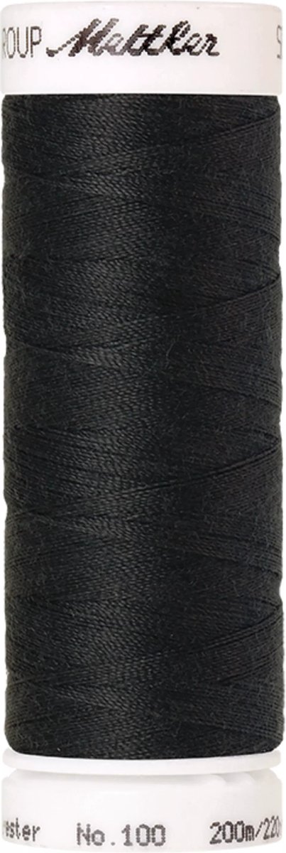 Amann Mettler Seralon Naaigaren – Charcoal (1282) – 200 m – No. 100 – 100% Polyester – Per Stuk