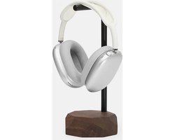 Oakywood Headphones Stand - Massief Walnoot - Echt Hout Koptelefoon Standaard Houder - Stijlvol Clean Desk Design