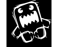 VCTparts® Cartoon JDM Sticker Domo Kun Wit Zilver Reflecterend Tuning Decal Japanese Drift