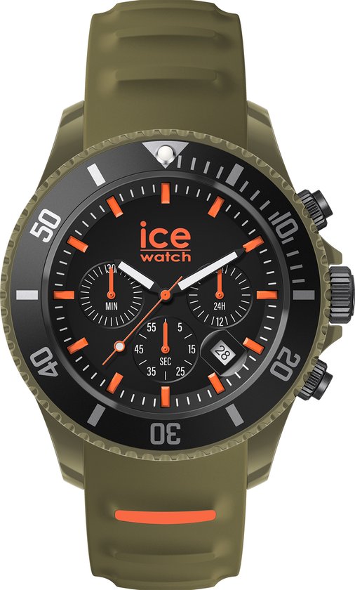 Montre Ice Watch Ice Chrono - Kaki Orange 021427 - Siliconen - Vert - Ø 40 mm