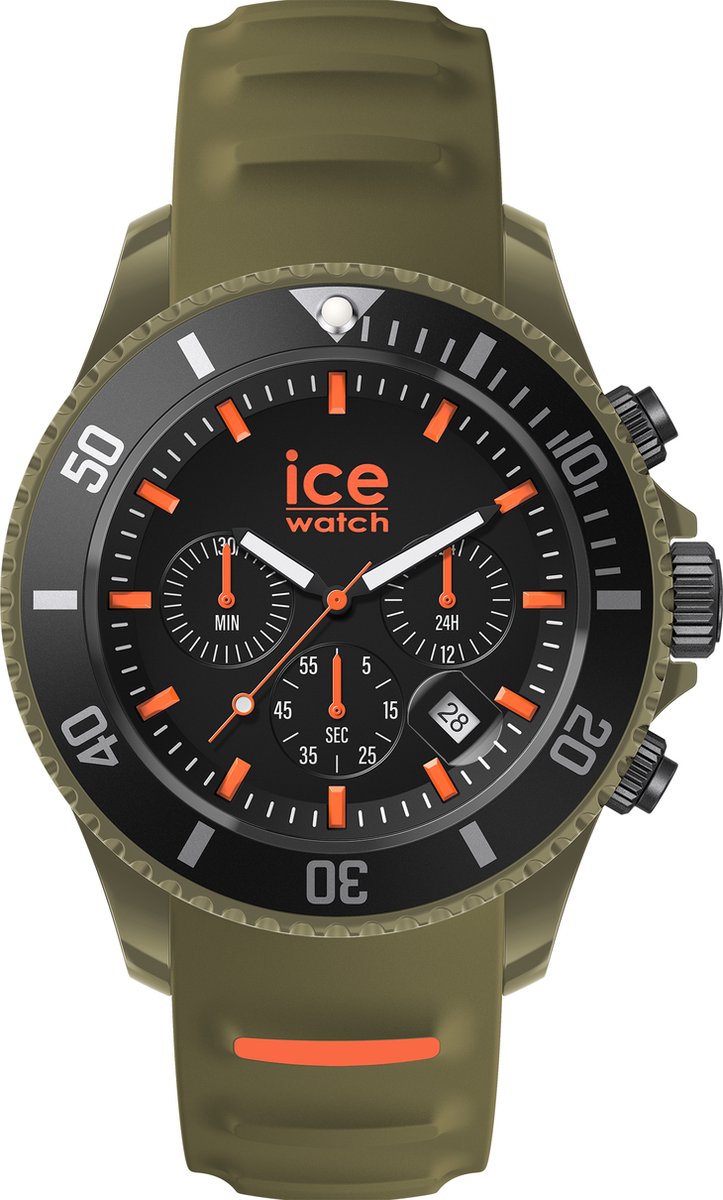 Ice Watch Ice Chrono - Khaki Orange 021427 Horloge - Siliconen - Groen - Ø 40 mm
