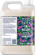 Faith In Nature Douchegel Navulling Lavendel & Geranium 5 liter