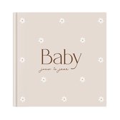 Writemoments - Babyboek 'Baby, jouw eerste jaar' - matte omslag - madelief - eerste jaar boek - babyboek - 0 tot 1 jaar - zwanger cadeau - kraamcadeau