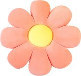 IL BAMBINI - Bloem kussen Roze - Bloemvormig kussen - Aesthetic kussen met bloem vorm - Kussen Bloemen - Flower Power - Medium - 53 x 53 cm