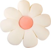 IL BAMBINI - kussen Bloem blanc - kussen en forme de fleur - kussen esthétique en forme de fleur - Coussin Fleurs - Flower Power - X-Large - 70 x 70 cm