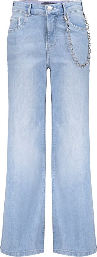 Meisjes jeans broek wide leg - Attitude - Midden blauw denim