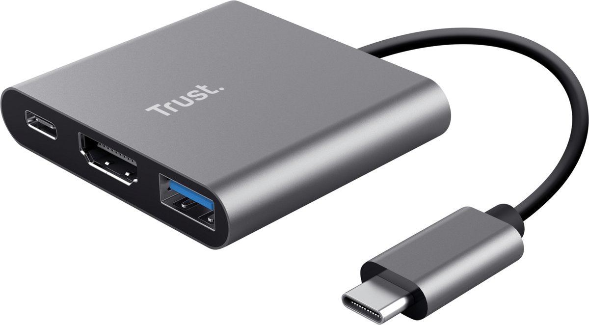 Trust Dalyx USB-C Adapter – USB C Adapter – USB Type C Adapter – HDMI Adapter – Zilver