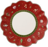 Villeroy & Boch Toy's Delight Gebakbordje - 17 cm - Rood - Kerst
