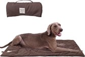 Draagbaar Hondenkussen - Opvouwbaar - Hondenbed - 95*65 cm - Waterdicht - Hond buitenbed - Hondenmat - Honden mand - Hondenmand Auto - Kattenbed - Kattenbed Buiten - Bruin