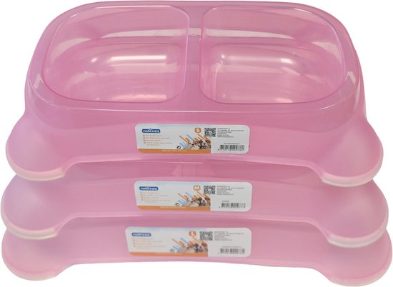 Mangeoire à double bol en plastique