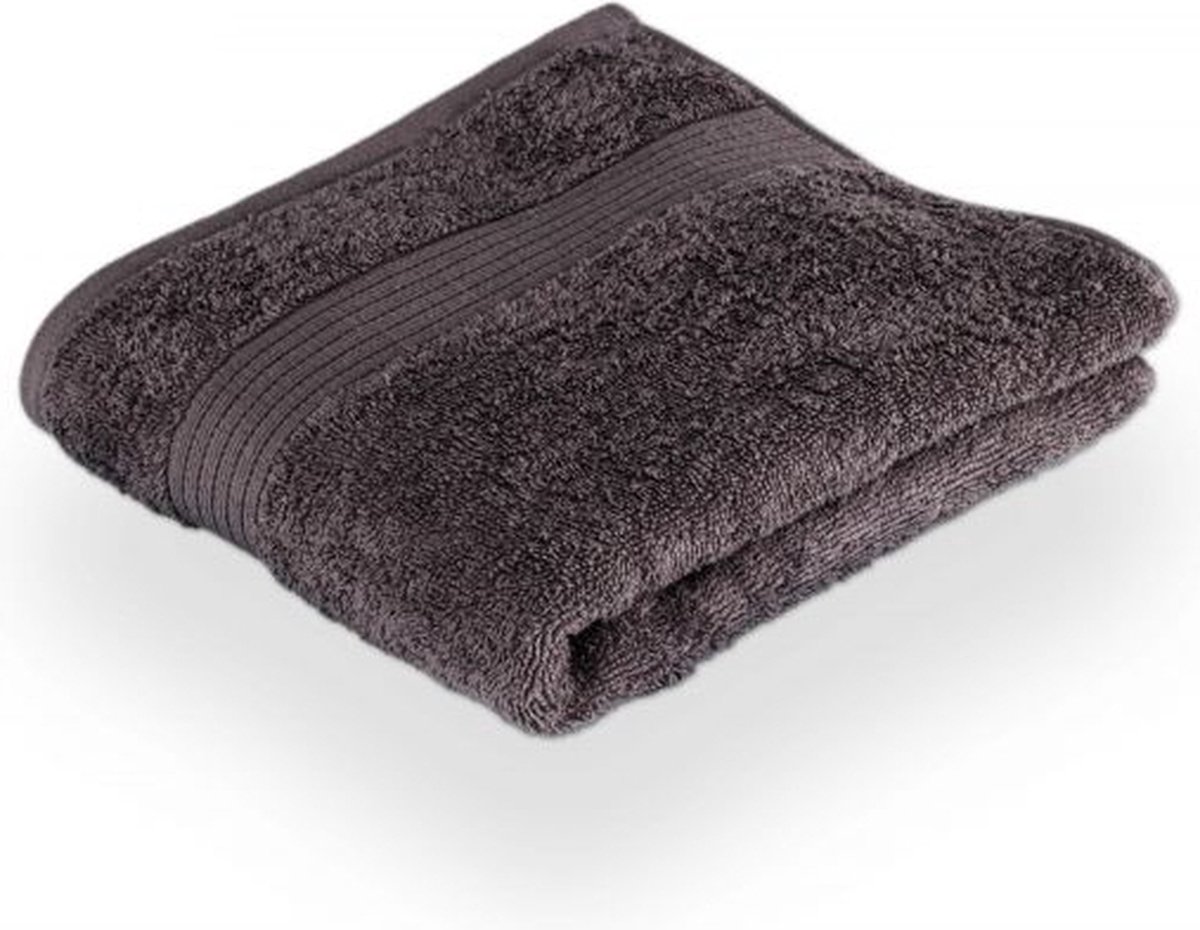 Tiseco Home Studio - Badhanddoek EDEN - SET/3 - 100% bio katoen - 500 g/m2 - met ophanglus - bio katoen - superzacht en zeer absorberend - 50x100 cm - Grijs