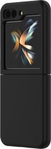 QDOS, Hoesje voor Samsung Galaxy Z Flip 5 Touch met microvezel binnenkant, Zwart