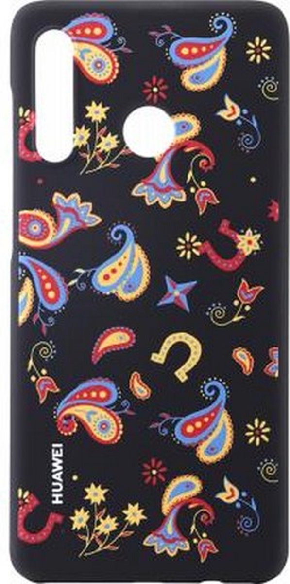 Huawei cover - PC Floral black design - zwart - voor Huawei P30 Lite