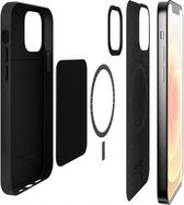 Puro, Hoesje Geschikt voor Apple iPhone 12/12 Pro MagSafe-compatibel SKYMAG, Zwart