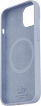 Puro, Icon siliconen iPhone 14 Plus hoesje MagSafe-compatibel, Blauw